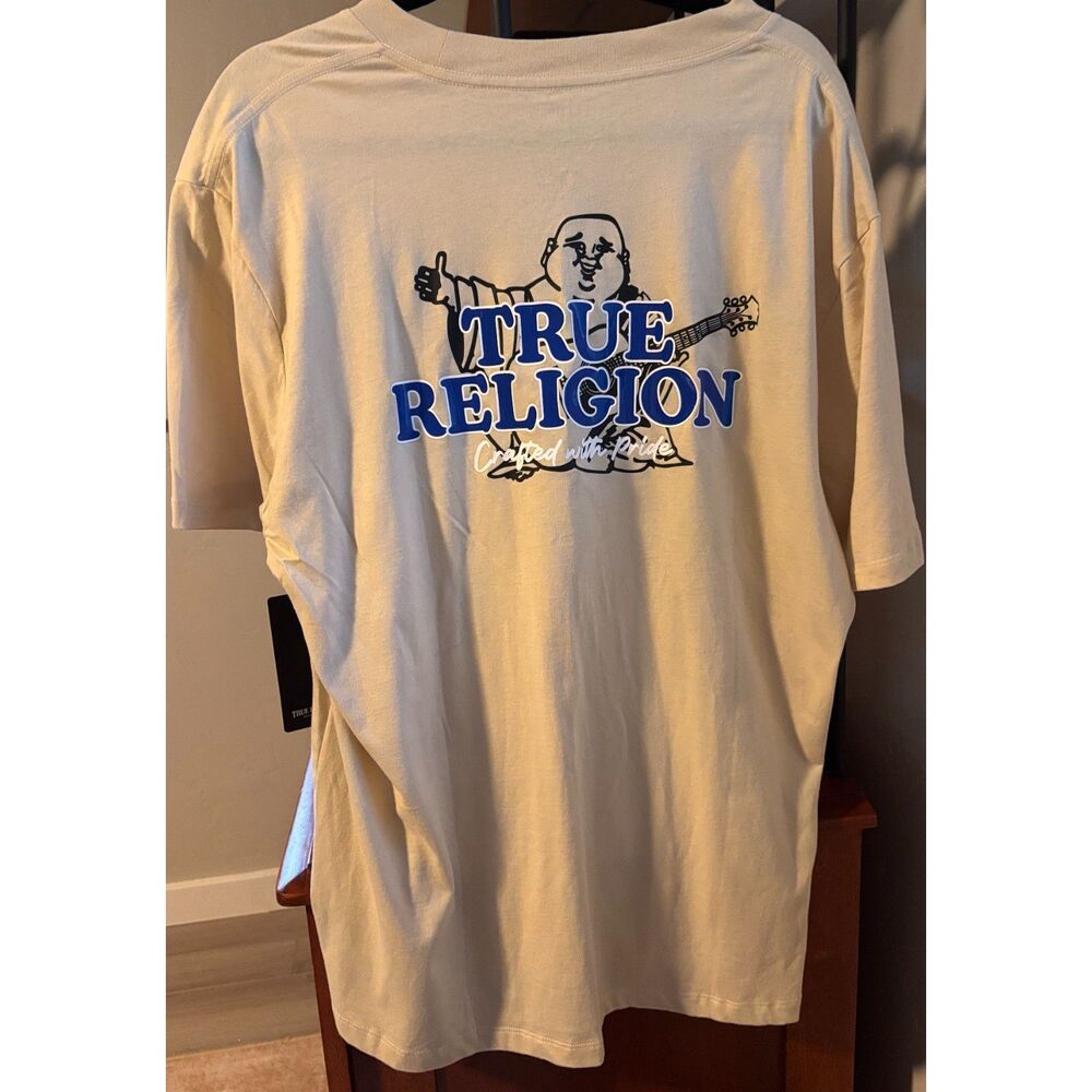 True Religion Buddha Guitar Graphic T-Shirt Sz XL